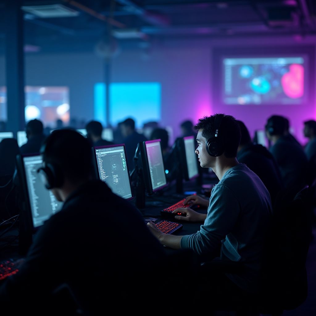 A local LAN party in progress.